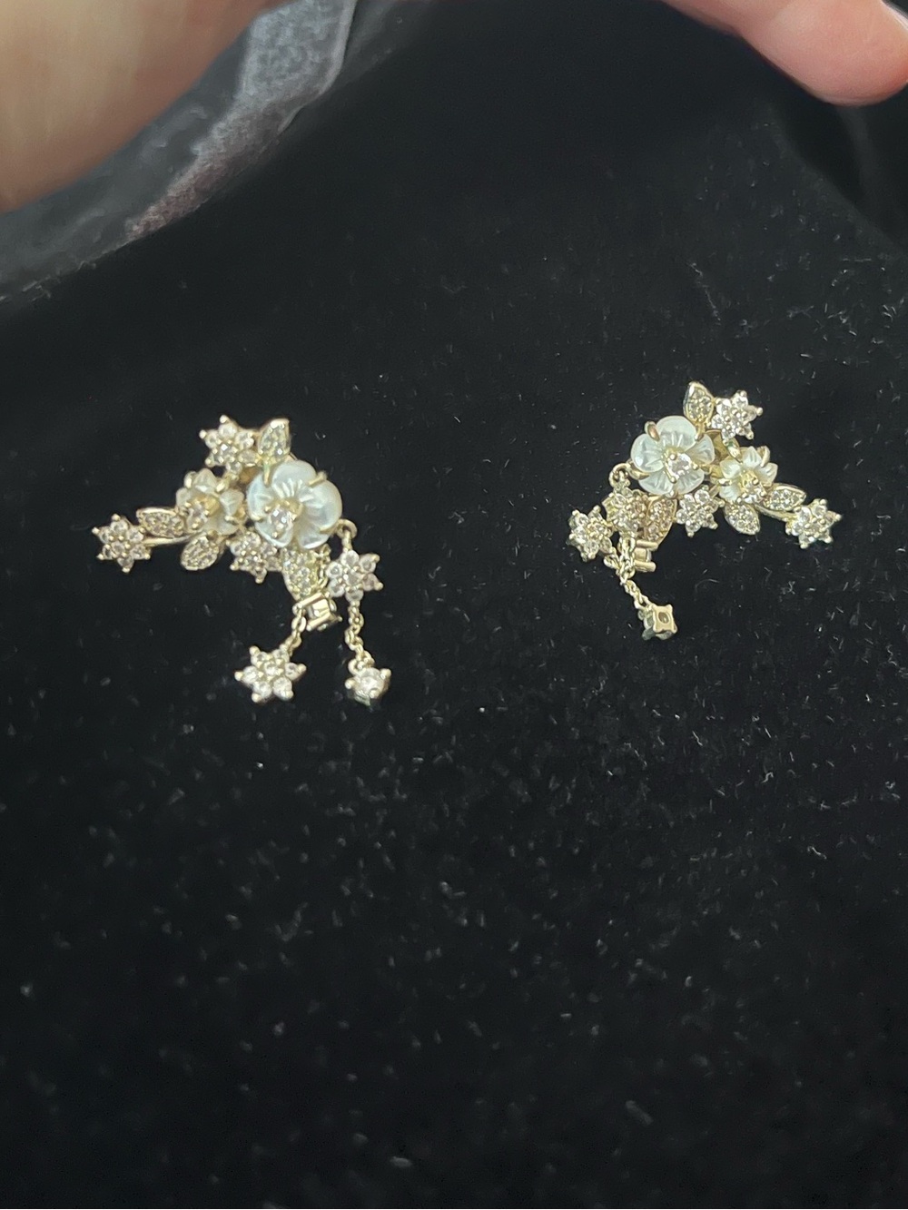 Melinda Maria floral statement earring